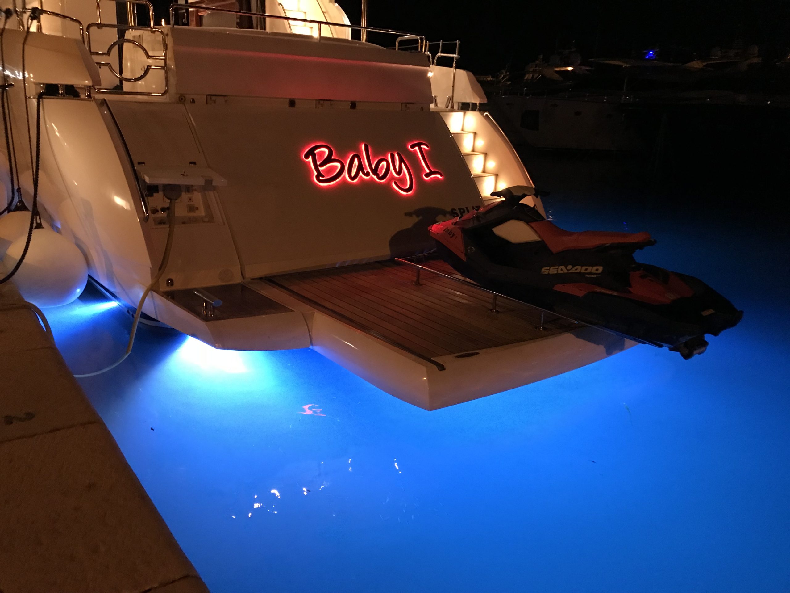 Aqualuma blue underwater lights