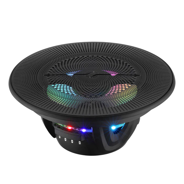 NXL-LXY8 Luxury 8” 2-Way Marine Coaxial Speaker with Digital LED Lights and Flush Magnetic Mount Grille | 175W RMS 4-Ohm - Image 4